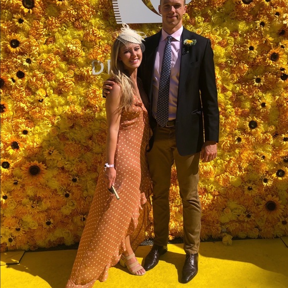 Olivia & james Orange Polka dot maxi - Picture 5 of 6